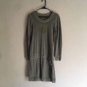 Prana Organic Cotton Embroidered Long Sleeve Dress